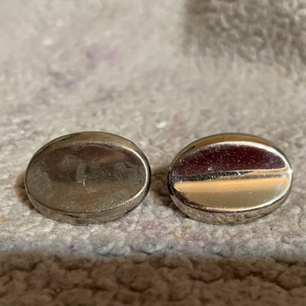 Silver Oval Cufflinks
